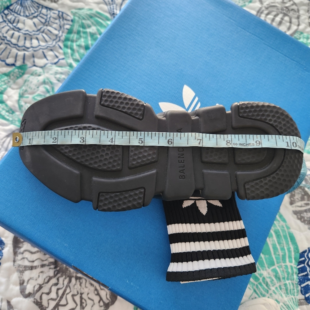 Authentic BALENCIAGA Speed LT Sock Sneakers‎ Adidas Collaboration Black & White - Picture 8 of 8